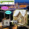 Wooden LED Christmas House Illuminated Wooden House (Christmas Village Houses)