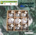 Package of 9 Christmas balls (No light) (Christmas Tree Decoration)
