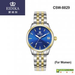 瑞士註冊品牌「愛廸加」傑出系列- CSW-8829 機械錶 (金色的外殼· 金銀色精鋼錶帶 ·日本製造機芯)