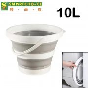 10L 多功能摺疊水桶 (節省空間的戶外水壺)(可折疊圓桶)