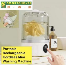 便攜式充電式無線迷你洗衣機（充電式便攜式洗衣杯）（內衣襪子專用小型洗衣機）（無線清潔機）（適用於胸罩，內衣，襪子，嬰兒衣服和露營房車旅行的洗衣杯）