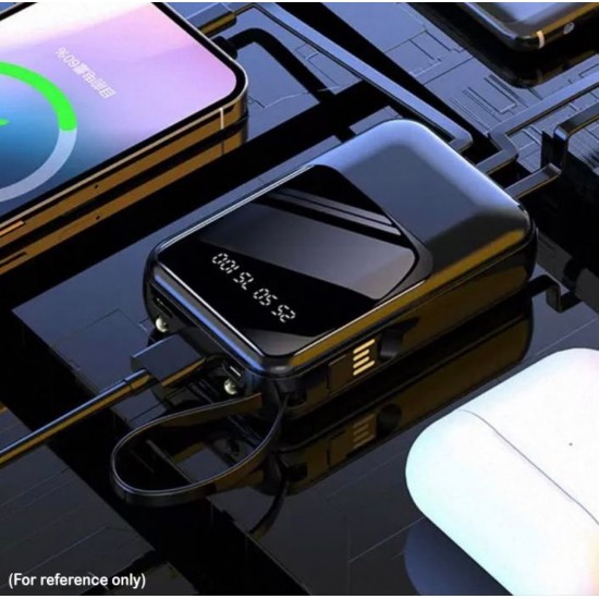 (10000mAh）（白色）便攜充電寶（4合1內建線纜行動電源）
