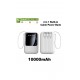 (10000mAh）（白色）便攜充電寶（4合1內建線纜行動電源）