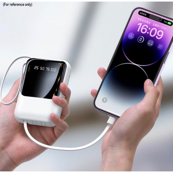 （20000mAh）（黑色）便攜充電寶（4合1內建線纜行動電源）